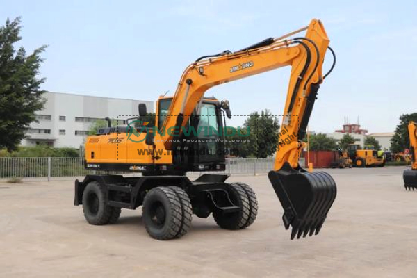 JINGONG Pure Electric Wheeled Excavator Makes Its Debut